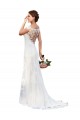 Shop Illusion Bateau Neckline Fit and Flare Lace Wedding Dress