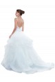 Shop Spaghetti Straps Ball Gown Beach Wedding Dress with Lace Bodice