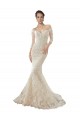 Shop Long Sleeves Off the Shoulder Trumpet Lace Wedding Dress