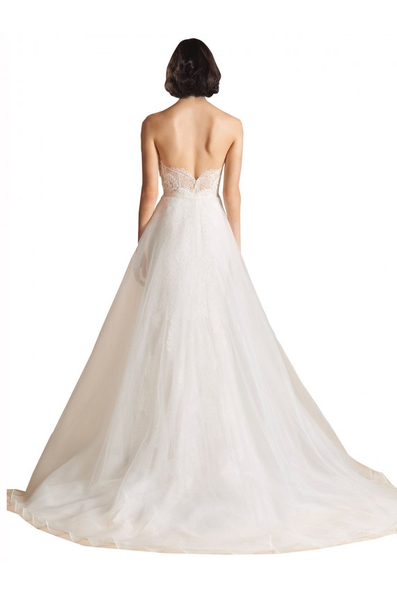 Shop Strapless Sweetheart Lace Bodice A-Line Organza Wedding Dress