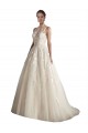 Shop Illusion Neck A-Line Tulle Wedding Dress
