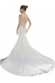 Shop Sweetheart Mermaid Satin Beach Wedding Dress with Illusion Lace Back