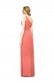Shop Draped Full Length One Shoulder Chiffon Bridesmaid Dress