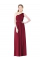 Shop One Shoulder Full Length Long Chiffon Bridesmaid Dress.
