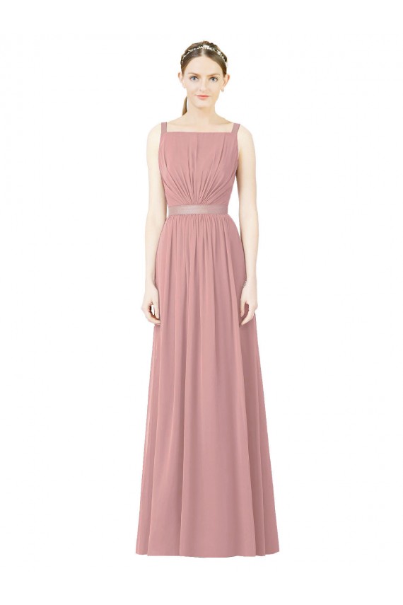 Shop High Neck Chiffon Bridesmaid Dress with Low Back