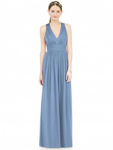 Shop Sleeveless Cross Strap Back Chiffon Bridesmaid Dress