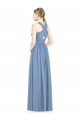 Shop Sleeveless Cross Strap Back Chiffon Bridesmaid Dress