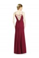Shop High Square Trumpet Chiffon Bridesmaid Dress with Lace-Up Open Back