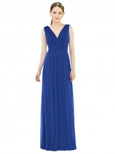 Shop Low Square Back Sleeveless Shirred Skirt Bridesmaid Dress