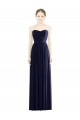 Shop Low Back Draped Strapless Chiffon Formal Bridesmaid Dress 