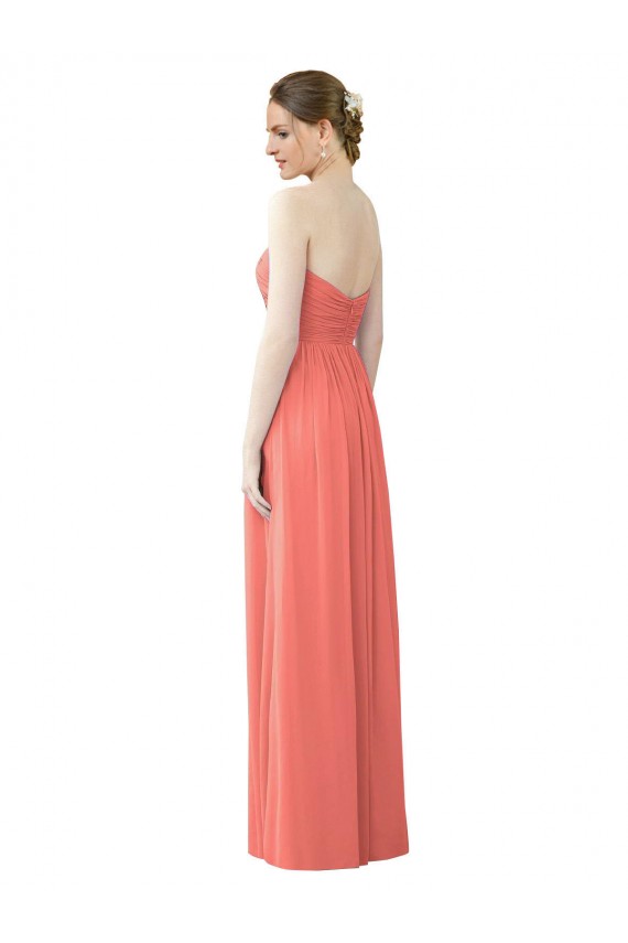 Shop Draped Sweetheart Strapless Chiffon Bridesmaid Dress