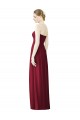 Shop Draped Full Length Strapless Chiffon Bridesmaid Dress