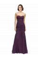 Shop Full Length Chiffon Bridesmaid Dress with Sweetheart Neckline and Ruffles