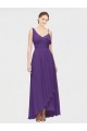Shop One Shoulder High Low Chiffon Bridesmaid Dress with Wrap Waist
