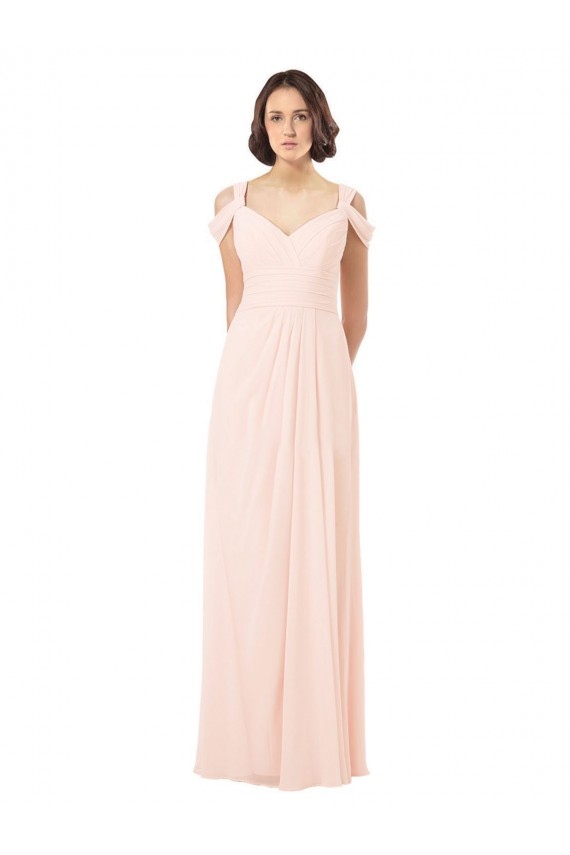 Shop Chiffon Sweetheart Bridesmaid Dress with An Illusion Overlay