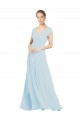 Shop Chiffon Bridsmaids Dress with V-Neckline and Tie V Back