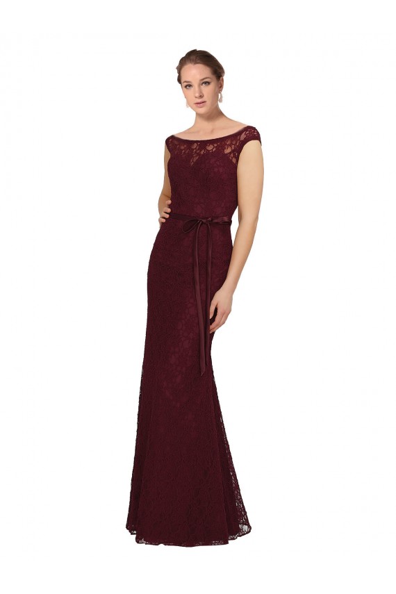 Shop Lace Bridesmaids Dress with Matching Satin Tie Sash