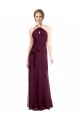 Shop Full Length Chiffon Bridesmaid Dress with Halter Top