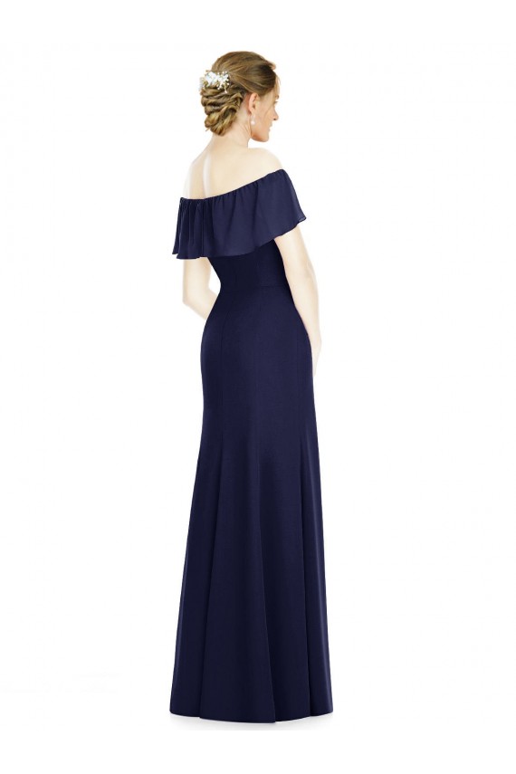 Shop Off the Shoulder Full-Length Trumpet Chiffon Bridesmaid Dress