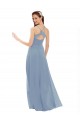 Shop Sexy Chiffon Bridesmaid Dress with V-Neck Lace Bodice