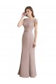 Shop Capped Sleeves Embroidered with Applique Lace Mermaid Chiffon Bridesmaid Dress