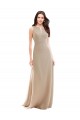 Shop Elegant Bridesmaid with High Neckline and Illusion V-Neck