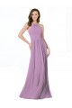 Shop High Halter Chiffon Bridesmaid Dress with Ruffle Details Back