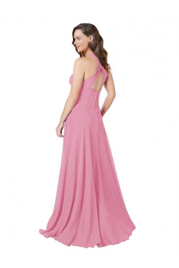 Shop Chiffon Bridesmaid Dress / Prom Dress with Keyhole Front