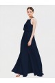 Shop High Halter Chiffon Bridesmaid Dress with Side Slit