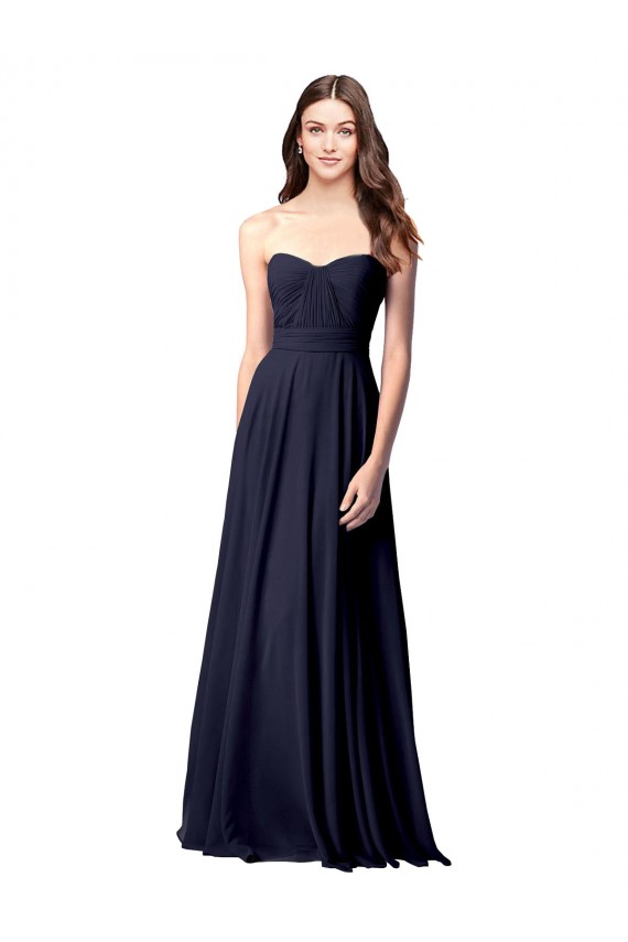 Shop Luxe Chiffon Bridesmaid Dress with Sweetheart Neckline and Shirred Bodice