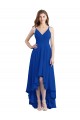 Shop Draped High Low Chiffon Bridesmaid Dress with Cross Over Bodice