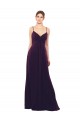 Shop Floor Length A-Line Chiffon Bridesmaid Dress with Criss Cross Back