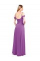 Shop Cold Shoulder Long Chiffon Bridesmaid Dress with Ruching Details