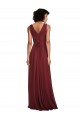 Shop Sleeveless V-Neck Pleated Chiffon Bridesmaid Dress