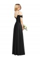 Shop Cold-Shoulder V-Back Chiffon Maxi Bridesmaid Dress
