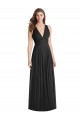 Shop Full Length V-Neck Chiffon Bridesmaid Dress with Wide Criss Cross Straps