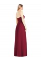 Shop Strapless Notch Chiffon Maxi Bridesmaid Dress
