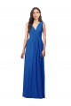 Shop Draped V-Neck Shirred Chiffon Maxi Bridesmaid Dress