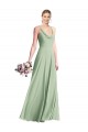 Shop Cowl Neck Criss Cross Back Chiffon Maxi Bridesmaid Dress