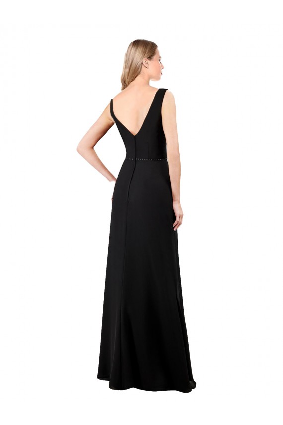 Shop V-Neckline Chiffon Bridesmaid Dress / Prom Dress with Draped Bodice