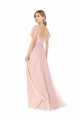 Shop Flutter Cap Sleeves Square Neck Ruffle Chiffon Bridesmaid Dress with Pockets
