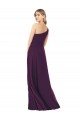 Shop One Shoulder Chiffon Bridesmaid Dress with Tie Belt