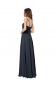Shop Crossover Bodice Long Chiffon Bridesmaid Dress with Double Back Straps