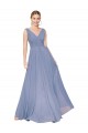 Shop Floor Length High Neck V-Back Chiffon Bridesmaid Dress / Formal Prom Dress