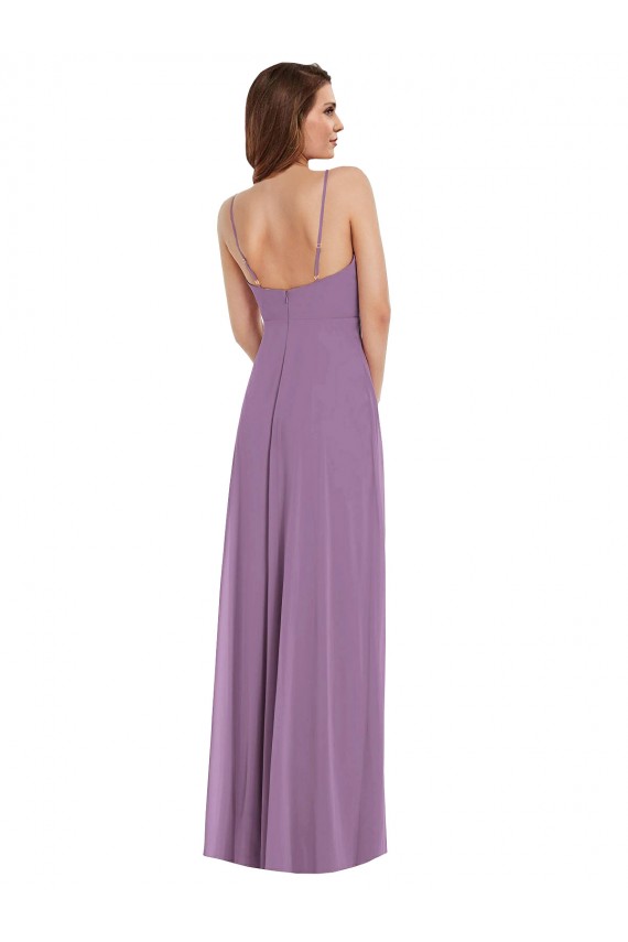 Shop Wrap Bodice Maxi Bridesmaid Dress with Front Slit