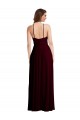 Shop Halter Spaghetti Straps Maxi Bridesmaid Dress with Front Slit