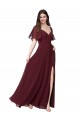 Shop Chiffon Flutter Sleeve Sweetheart Bridesmaid Dress