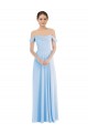 Shop Off the Shoulder Draped Neckline Maxi Formal Bridesmaid Dress