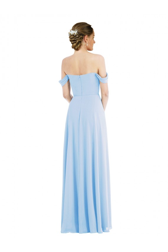 Shop Off the Shoulder Draped Neckline Maxi Formal Bridesmaid Dress