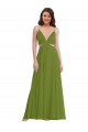 Shop Ruffled Chiffon Cutout Maxi Bridesmaid Dress